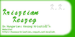 krisztian keszeg business card